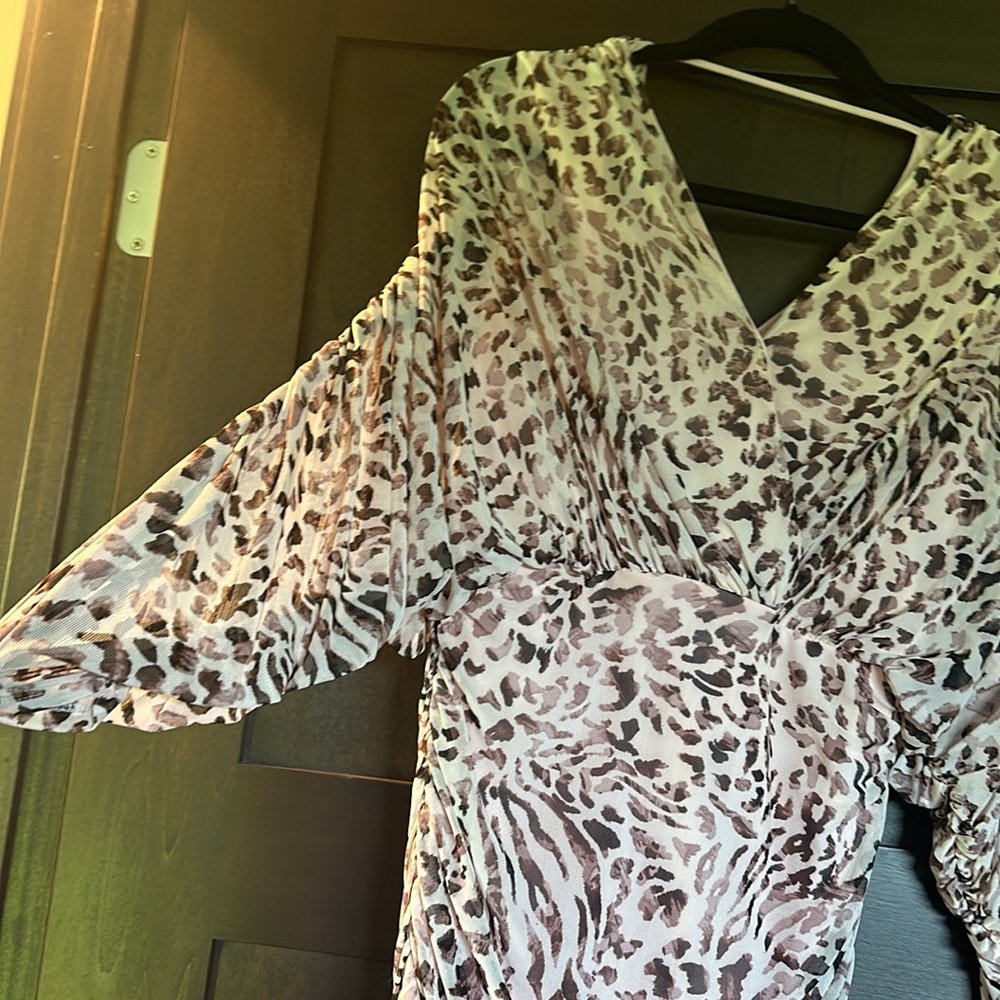 VENUS Pink Animal Print Midi Dress - Picture 3 of 5